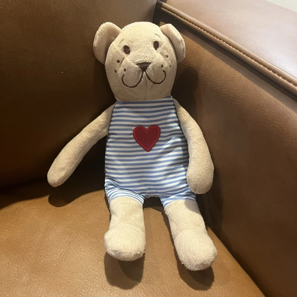 IKEA FABLER BJORN‎ Teddy Bear Plush Blue/White Outfit Red Heart Retired 9.5
